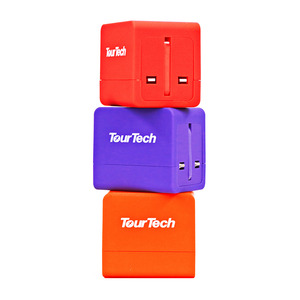 [로그] 여행용 고속충전 컬러 멀티어댑터 USB 2포트